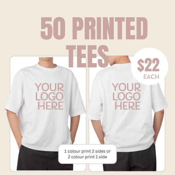 50 Screen Printed Tees Deal ( 2 SIDES ) Thumbnail